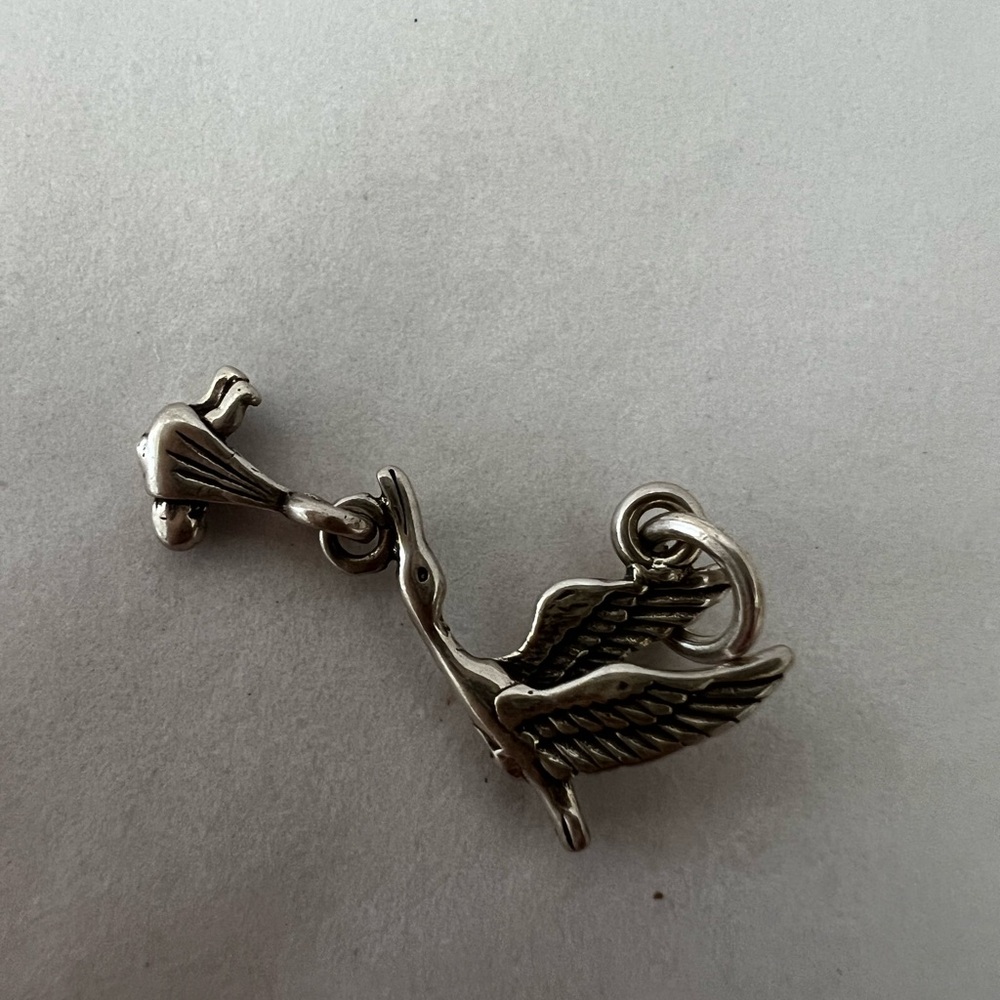 Stork Charm Sterling Silver 925